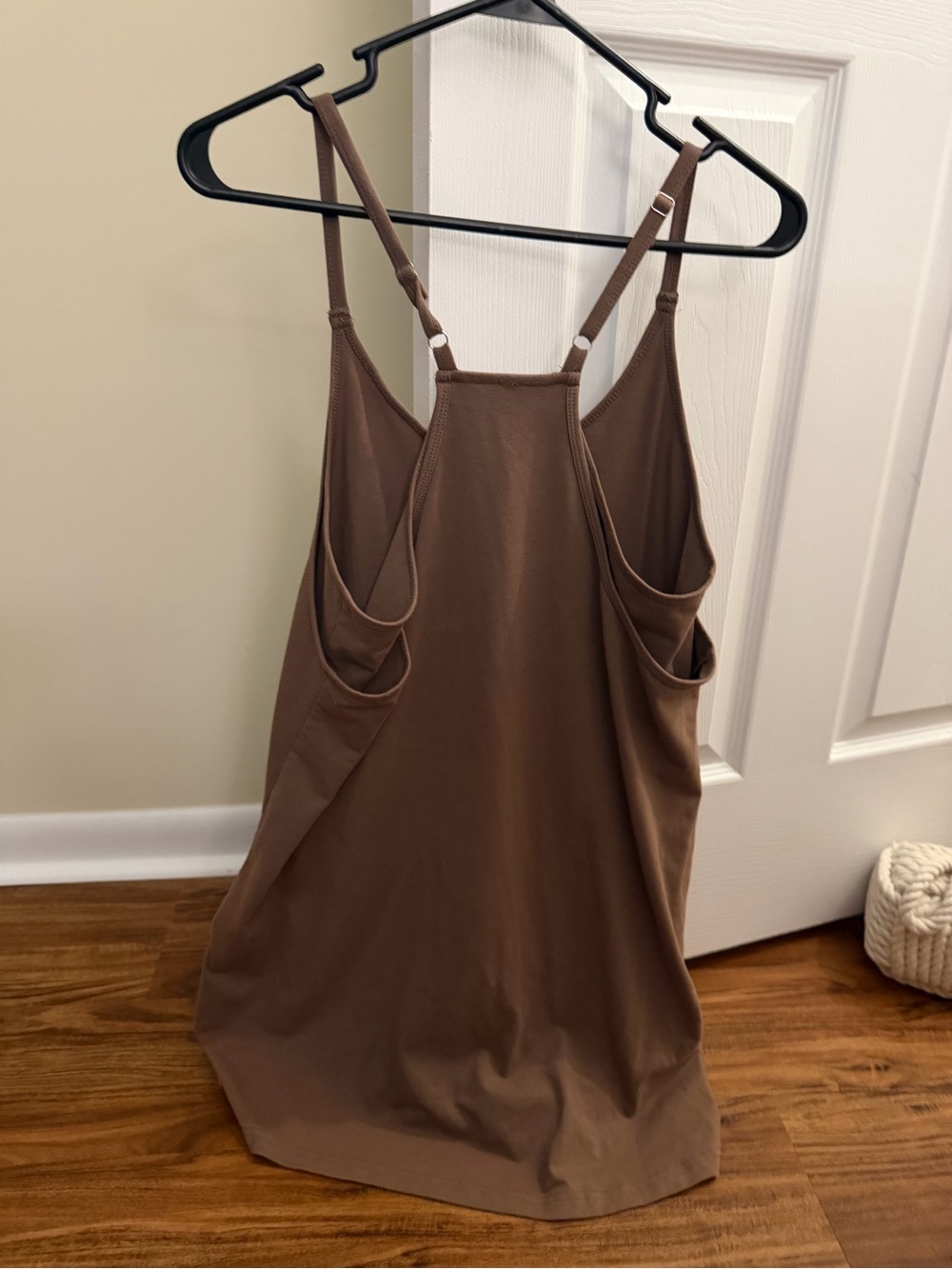 Women’s Brown Pocket Slip Dress - Comfortable Shorts inside - Picture 2 of 4